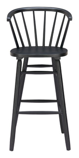 Stenger Black Barstool (Set of 2) - Ornate Home