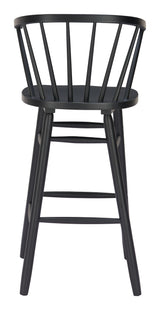 Stenger Black Barstool (Set of 2) - Ornate Home