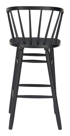 Stenger Black Barstool (Set of 2) - Ornate Home