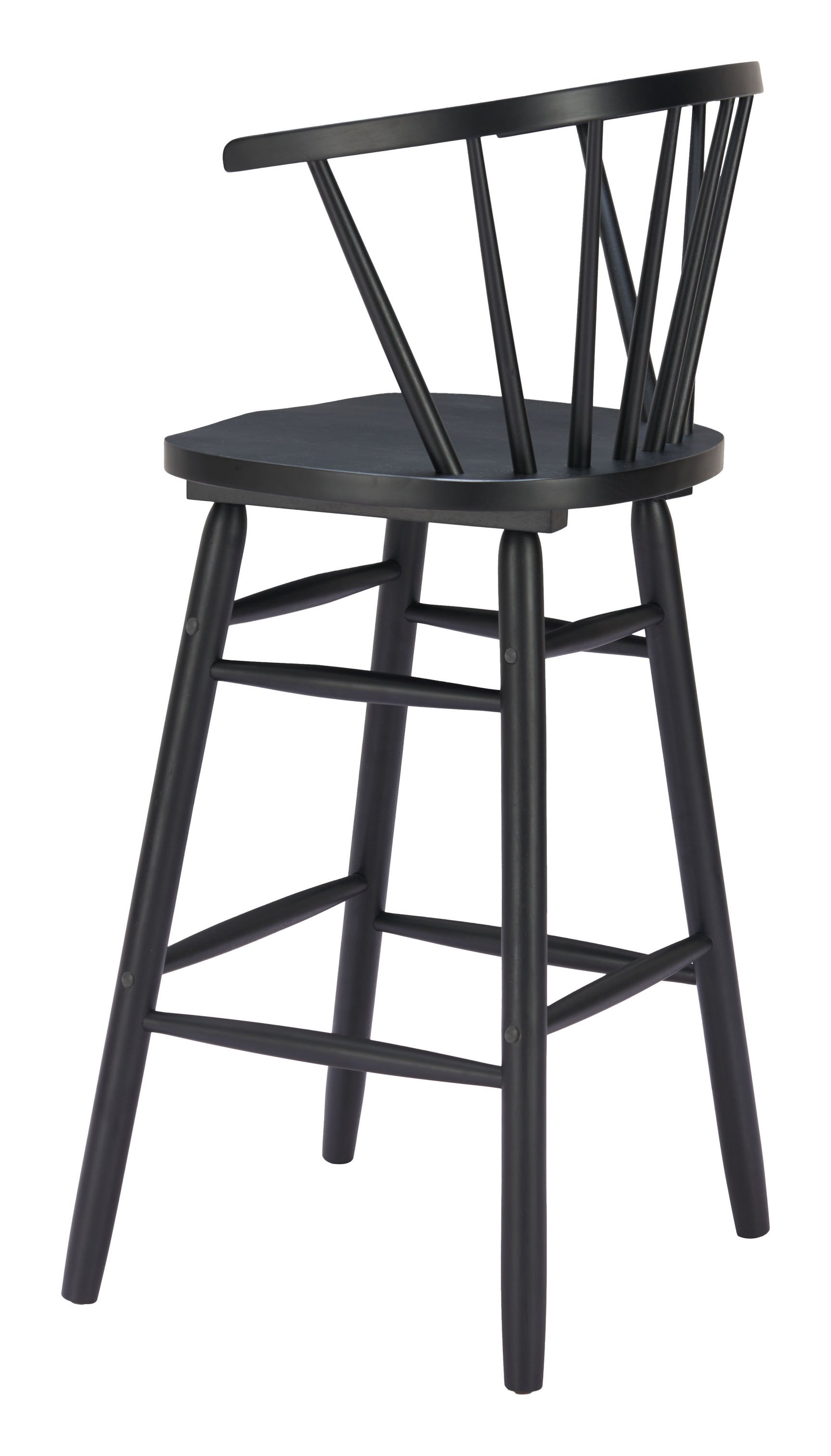 Stenger Black Barstool (Set of 2) - Ornate Home