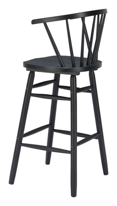 Stenger Black Barstool (Set of 2) - Ornate Home