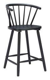 Stenger Black Counter Stool (Set of 2) - Ornate Home