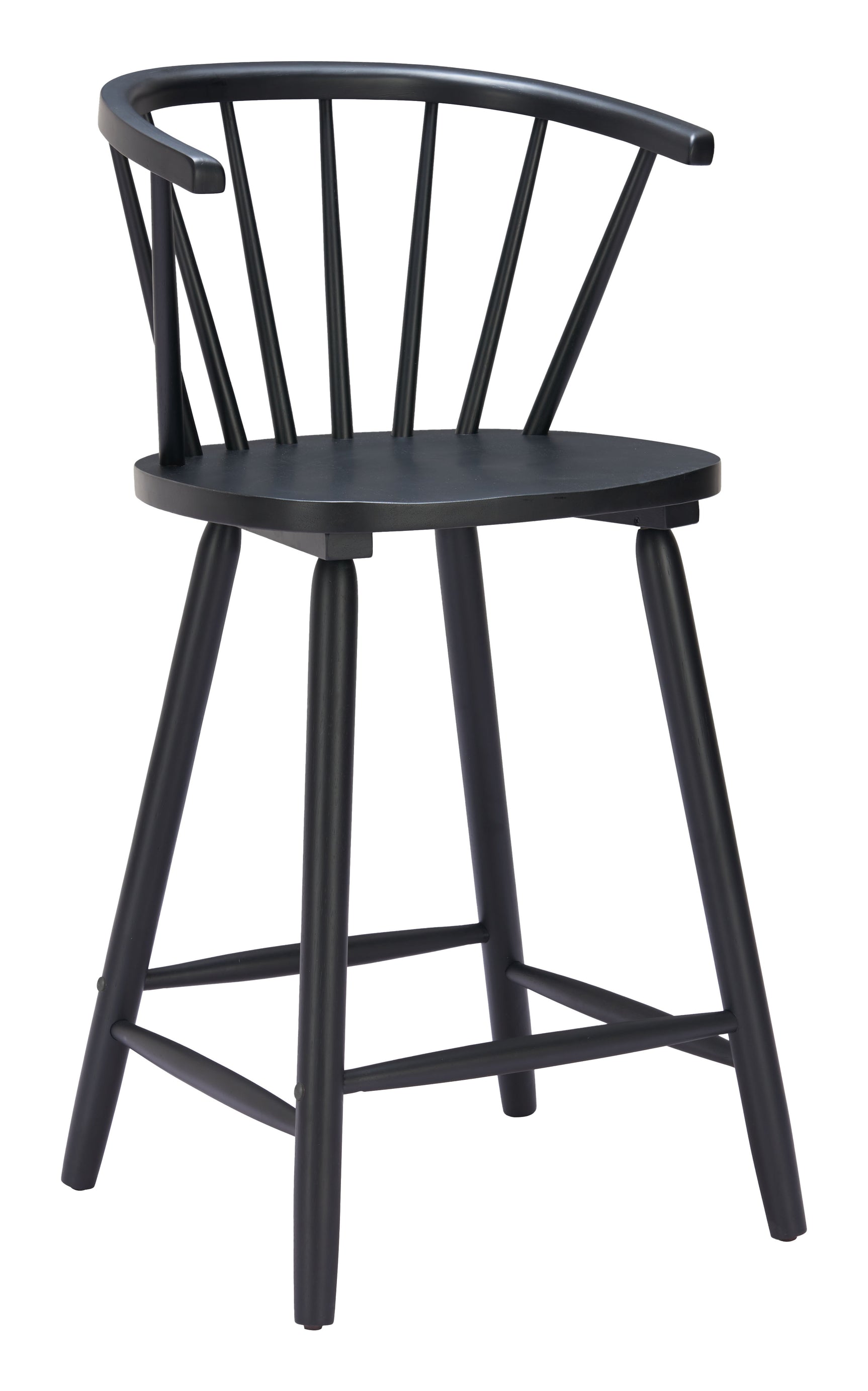 Stenger Black Counter Stool (Set of 2) - Ornate Home