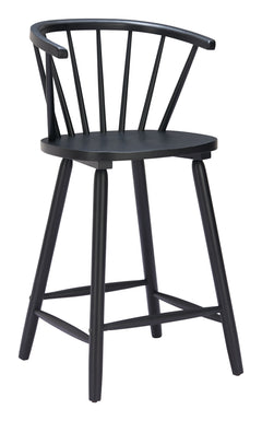 Stenger Black Counter Stool (Set of 2) - Ornate Home