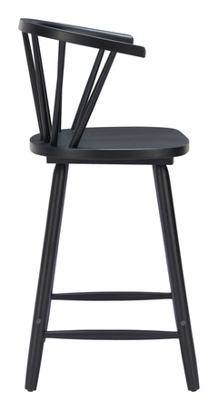 Stenger Black Counter Stool (Set of 2) - Ornate Home