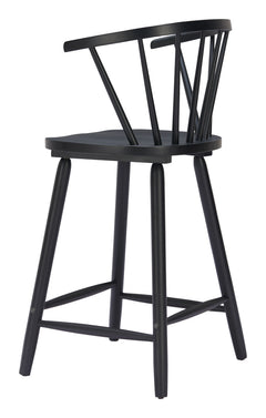 Stenger Black Counter Stool (Set of 2) - Ornate Home
