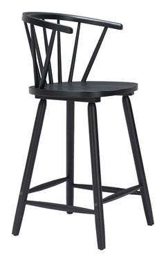 Stenger Black Counter Stool (Set of 2) - Ornate Home
