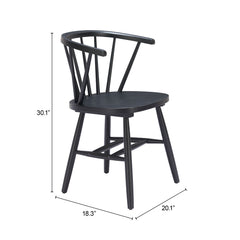 Stenger Black Dining Chair (Set of 2) - Ornate Home