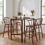 Stenger Walnut Barstool (Set of 2) - Ornate Home