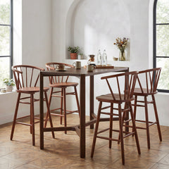 Stenger Walnut Barstool (Set of 2) - Ornate Home