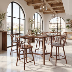 Stenger Walnut Barstool (Set of 2) - Ornate Home