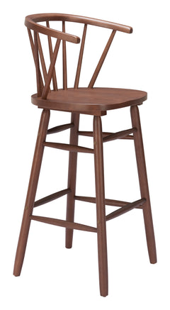 Stenger Walnut Barstool (Set of 2) - Ornate Home