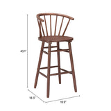 Stenger Walnut Barstool (Set of 2) - Ornate Home