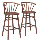 Stenger Walnut Barstool (Set of 2) - Ornate Home