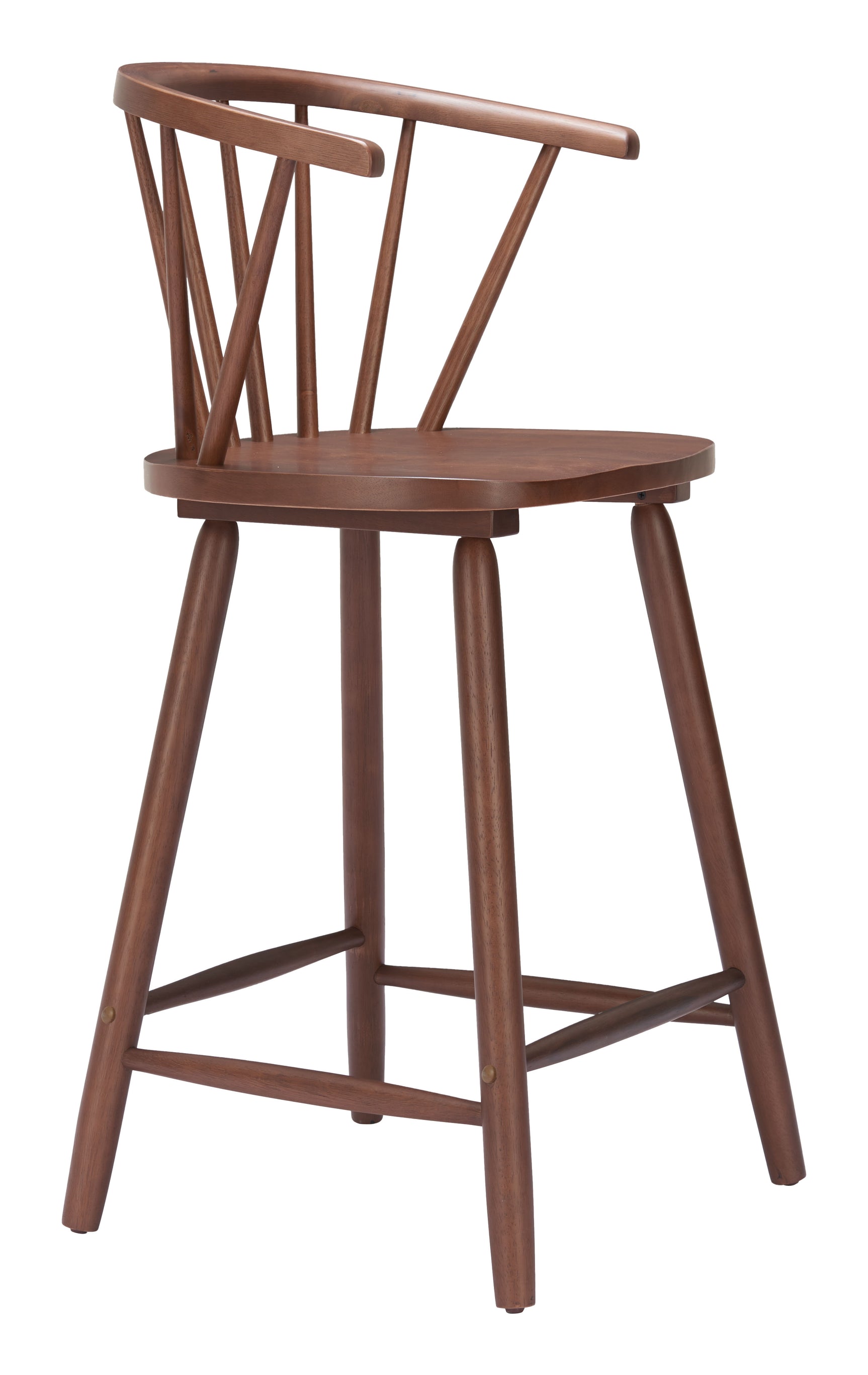 Stenger Walnut Counter Stool (Set of 2) - Ornate Home