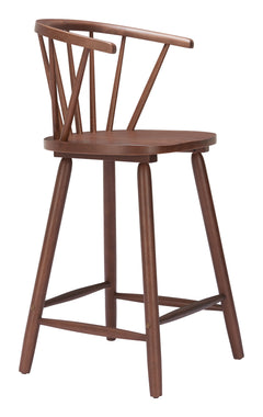 Stenger Walnut Counter Stool (Set of 2) - Ornate Home