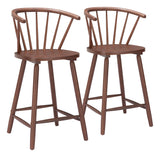 Stenger Walnut Counter Stool (Set of 2) - Ornate Home