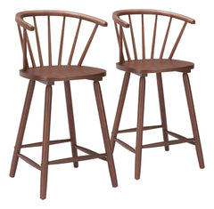 Stenger Walnut Counter Stool (Set of 2) - Ornate Home