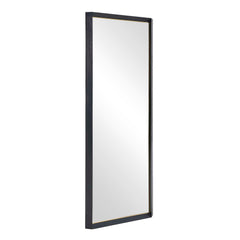 Stenton Black Tall Wooden Mirror - Ornate Home