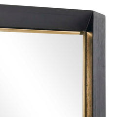 Stenton Black Tall Wooden Mirror - Ornate Home