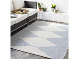 Stephan Blue & Cream Outdoor Rug - Ornate Home