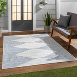 Stephan Blue & Cream Outdoor Rug - Ornate Home