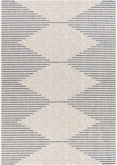 Stephan Blue & Cream Outdoor Rug - Ornate Home