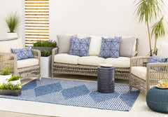 Stephan Navy Outdoor Rug - Ornate Home