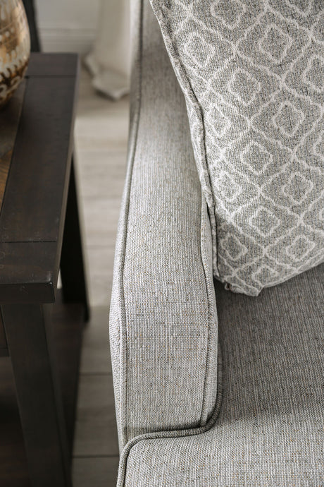 Stephney Gray/Gold Loveseat - Ornate Home