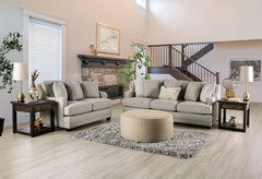 Stephney Gray/Gold Ottoman - Ornate Home