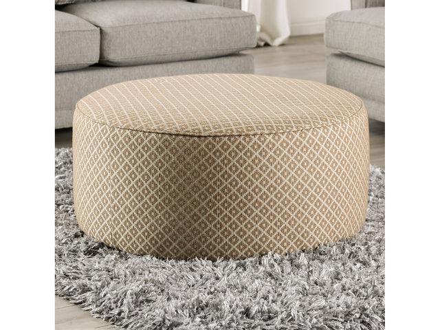 Stephney Gray/Gold Ottoman - Ornate Home