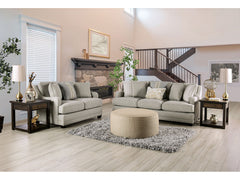 Stephney Gray/Gold Sofa & Loveseat - Ornate Home