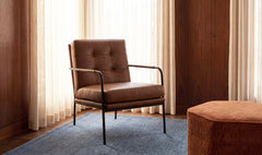 Sterling Brown Leather Accent Chair - Ornate Home