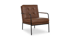 Sterling Brown Leather Accent Chair - Ornate Home