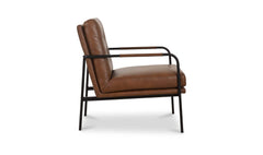 Sterling Brown Leather Accent Chair - Ornate Home