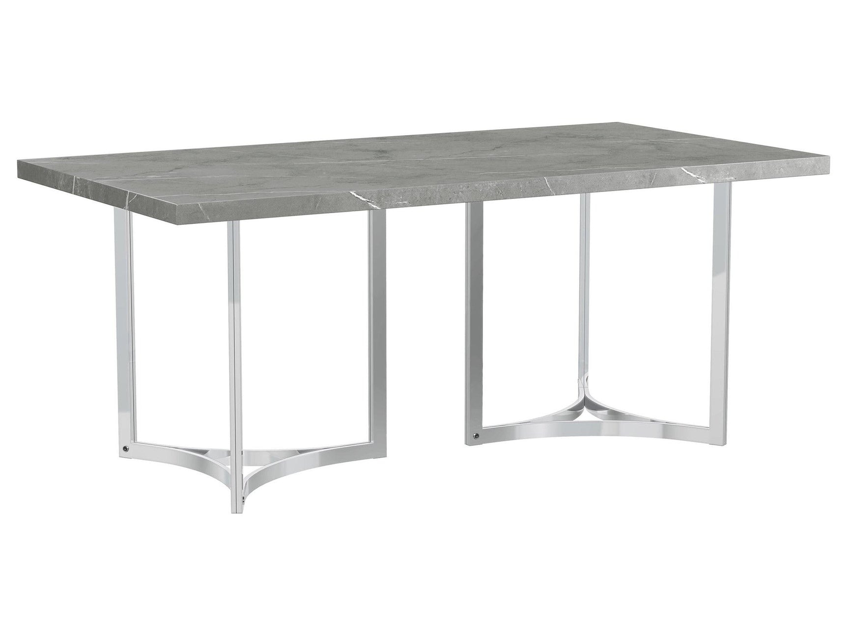 Sterling Grey Faux Marble Dining Room Table - Ornate Home