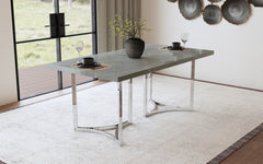 Sterling Grey Faux Marble Dining Room Table - Ornate Home