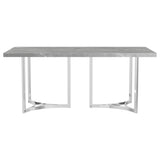 Sterling Grey Faux Marble Dining Room Table - Ornate Home
