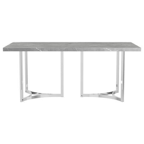 Sterling Grey Faux Marble Dining Room Table - Ornate Home