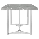 Sterling Grey Faux Marble Dining Room Table - Ornate Home