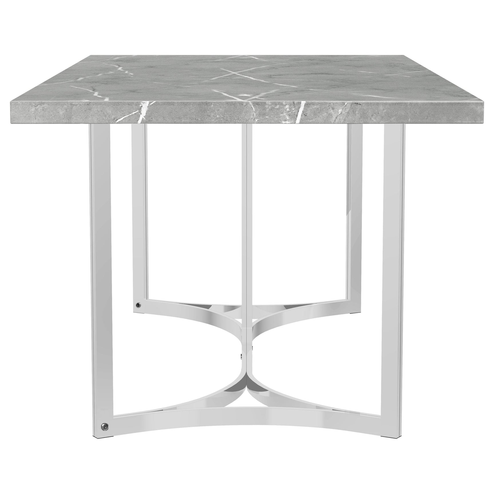 Sterling Grey Faux Marble Dining Room Table - Ornate Home