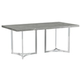 Sterling Grey Faux Marble Dining Room Table - Ornate Home