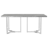 Sterling Grey Faux Marble Dining Room Table - Ornate Home