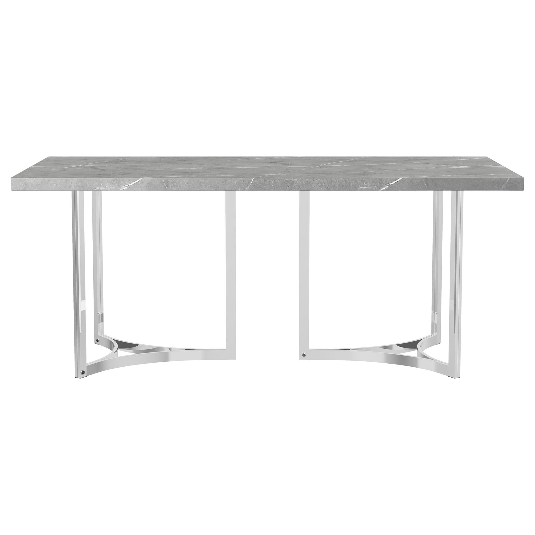 Sterling Grey Faux Marble Dining Room Table - Ornate Home