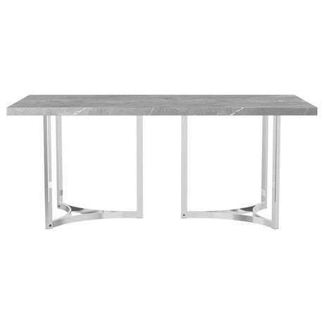 Sterling Grey Faux Marble Dining Room Table - Ornate Home