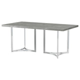 Sterling Grey Faux Marble Dining Room Table - Ornate Home