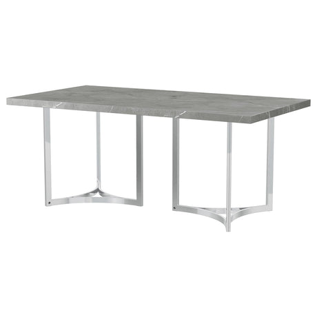 Sterling Grey Faux Marble Dining Room Table - Ornate Home