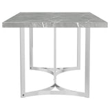 Sterling Grey Faux Marble Dining Room Table - Ornate Home