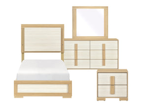 Sterling Natural/White 4-Piece Twin Bedroom Set - Ornate Home