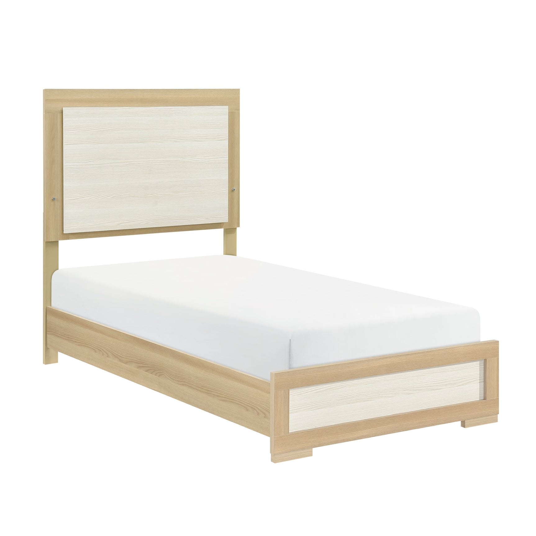 Sterling Natural/White 5-Piece Twin Bedroom Set - Ornate Home